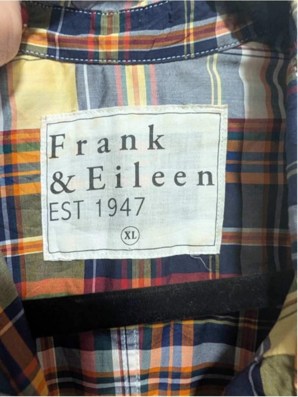Frank & Eileen | Barry Button Down Shirt In Navy Yellow Plaid - Picture 5 of 10